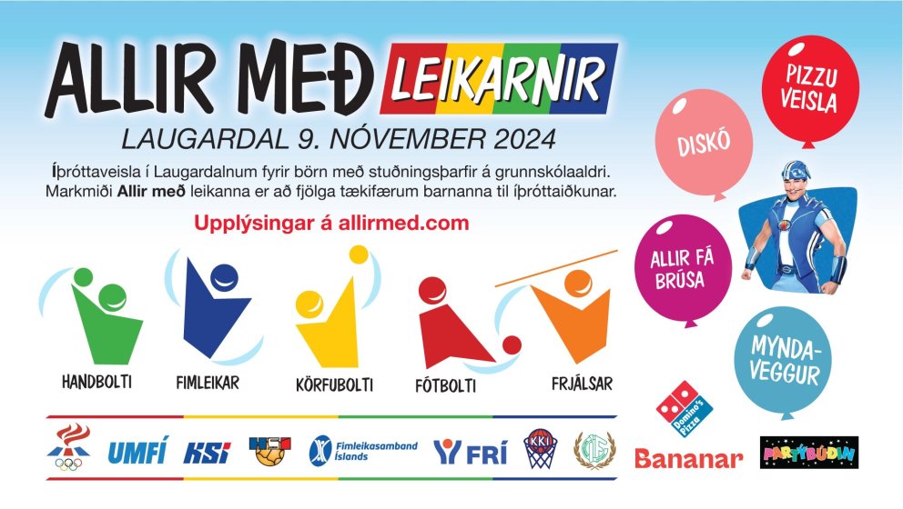 Íþróttadagur ALLIR MEÐ verkefnisins er 9. nóvember