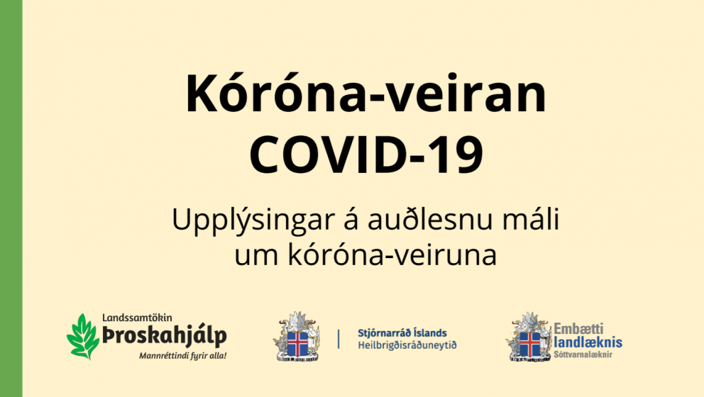 Upplýsingar um kóróna-veiruna á auðskildu máli