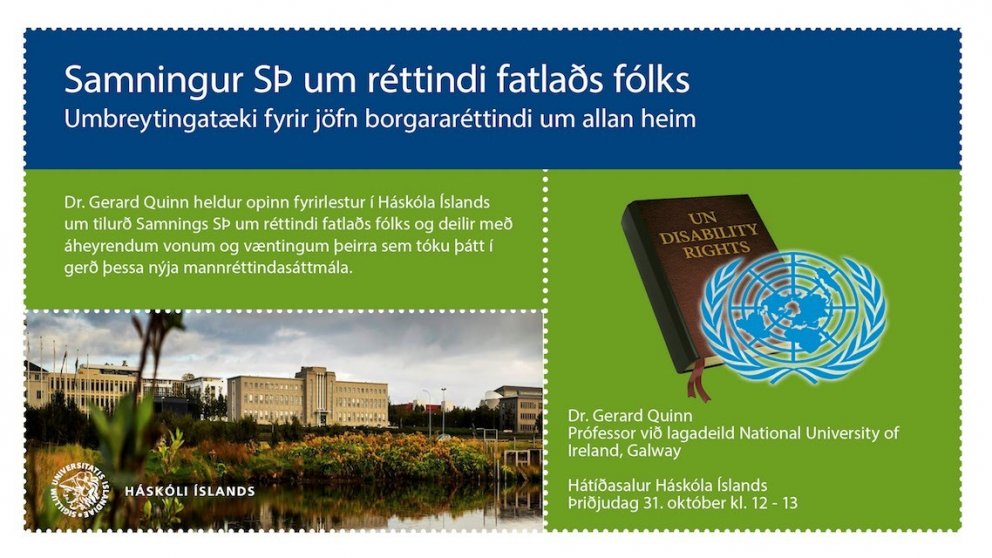 Fyrirlestur um samning SÞ um réttindi fatlaðs fólk