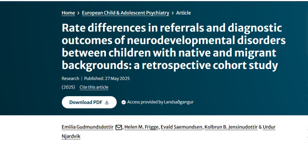 Hærri tíðni tilvísana barna með erlendan bakgrunn á Ráðgjafar- og greiningarstöð samanborið við börn…