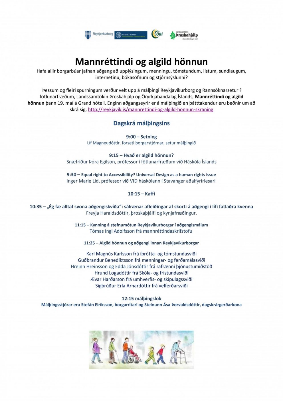 Mannréttindi og algild hönnun