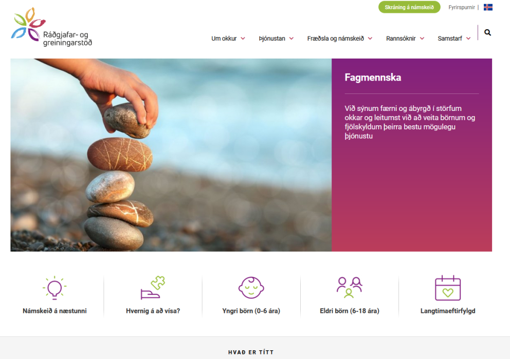 Nýr vefur Ráðgjafar- og greiningarstöðvar