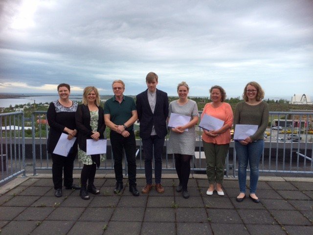 Styrkþegar 2016 ásamt Ásgeiri og Helga Frey