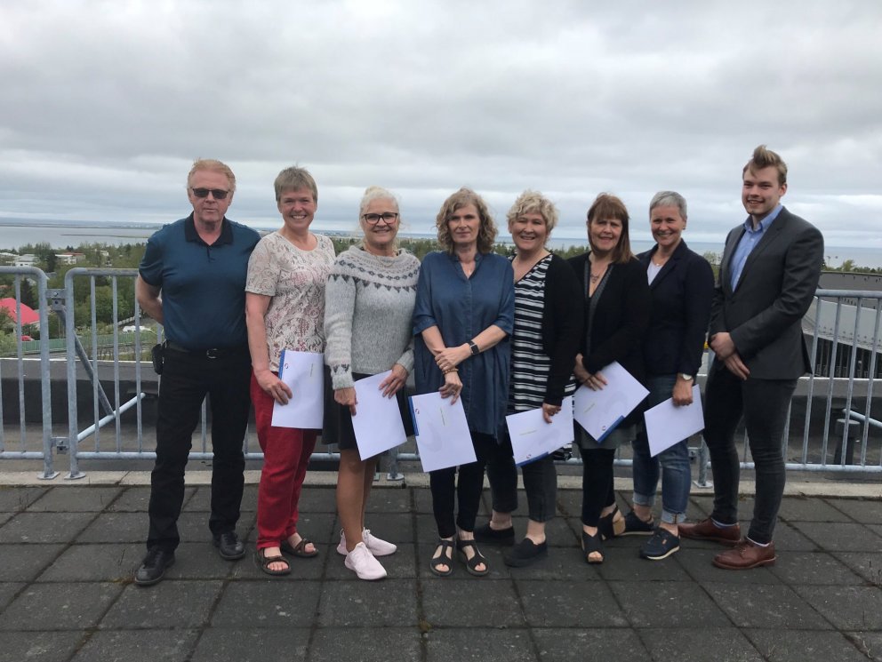 Styrkþegar 2018 ásamt föður og bróður Þorsteins