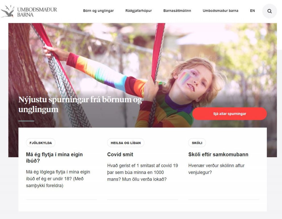 Nýr vefur umboðsmanns barna