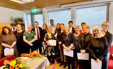 Styrkhafar ásamt fjölskyldu Þorsteins Helga