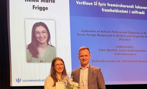 Háskólanemi hlýtur viðurkenningu fyrir framúrskarandi lokaverkefni unnið á RGR