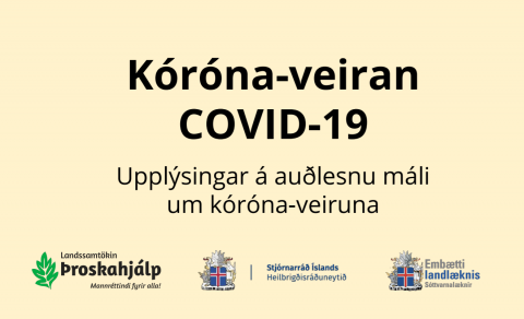 Upplýsingar um kóróna-veiruna á auðskildu máli