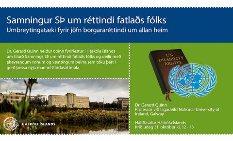 Fyrirlestur um samning SÞ um réttindi fatlaðs fólk