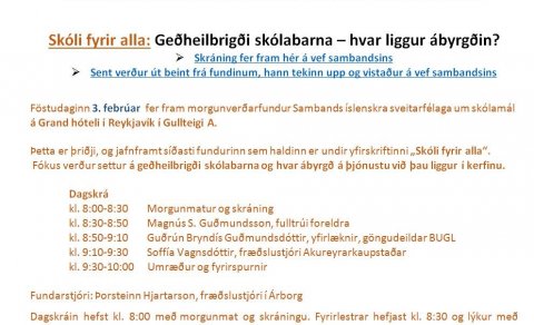 Geðheilbrigði skólabarna - hvar liggur ábyrgðin?