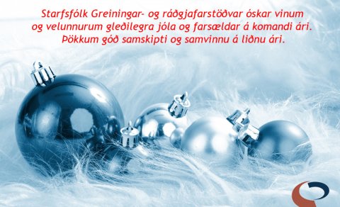 Greiningar- og ráðgjafarstöð óskar vinum og velunnurum gleðilegra jóla