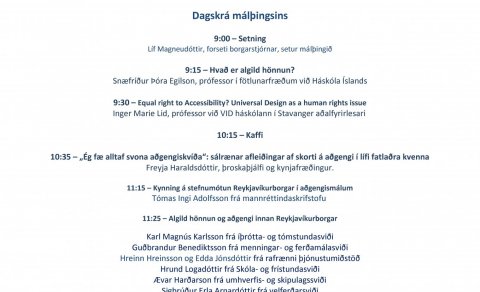 Mannréttindi og algild hönnun