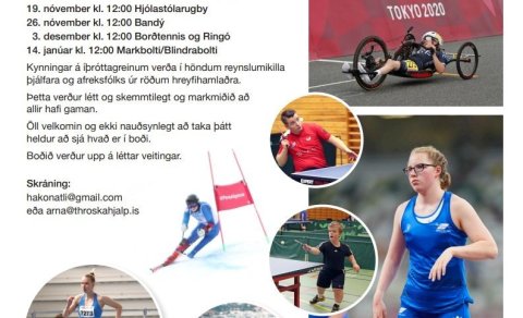 Ert þú 8 - 18 ára með hreyfihömlun og langar að æfa íþróttir.