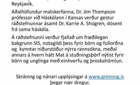 Ráðstefna um SIS matskerfin - skráning hafin!