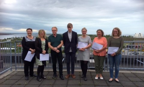 Styrkþegar 2016 ásamt Ásgeiri og Helga Frey