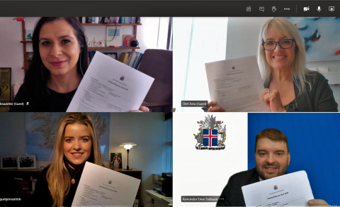 Undirritun vegna styrks